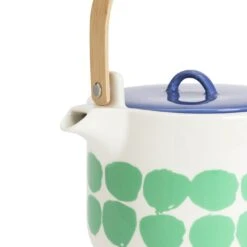 Habitat Abstract Stoneware Teapot - Green And Blue -Habitat 1181478 R Z004A