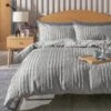 Habitat Crinkle Grey Bedding Set - Single -Habitat 1232420 R Z001A