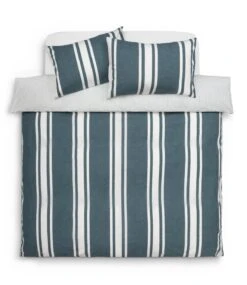 Habitat Cotton Coastal Stripe Blue Bedding Set - Single -Habitat 1232884 R Z002A