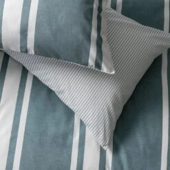 Habitat Cotton Coastal Stripe Blue Bedding Set - Single -Habitat 1232884 R Z003A