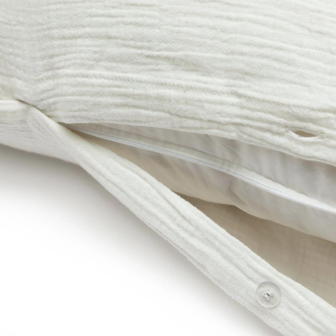 Habitat Cotton 200TC Muslin White Bedding Set - Double 7 Habitat Cotton 200TC Muslin White Bedding Set - Double - Image 5