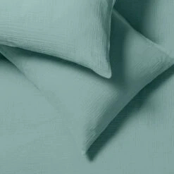 Habitat Cotton 200TC Muslin Green Bedding Set - Double -Habitat 1233319 R Z003A