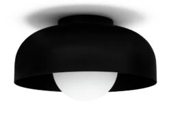 Habitat Modern Globe Metal Bathroom Ceiling Light - Black -Habitat 1233584 R Z001C