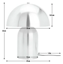 Habitat Mushroom Steel Table Lamp - Brass -Habitat 1233670 R E001