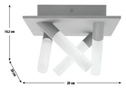 Habitat Metal 4 Light LED Bathroom Flush Ceiling Light-Black -Habitat 1233687 R E001