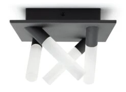 Habitat Metal 4 Light LED Bathroom Flush Ceiling Light-Black -Habitat 1233687 R Z001C