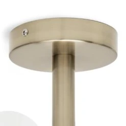 Habitat Globe Ribbed Metal Bathroom Ceiling Light - Brass -Habitat 1233711 R Z003A