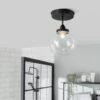 Habitat Globe Metal Bathroom Pendant Light - Black -Habitat 1233797 R Z001A
