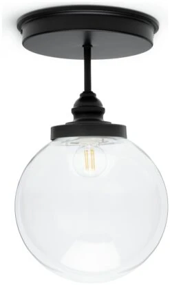 Habitat Globe Metal Bathroom Pendant Light - Black -Habitat 1233797 R Z004A