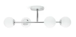 Habitat Metal 4 Light Bathroom Flush Ceiling Light - Chrome -Habitat 1233807 R Z001C