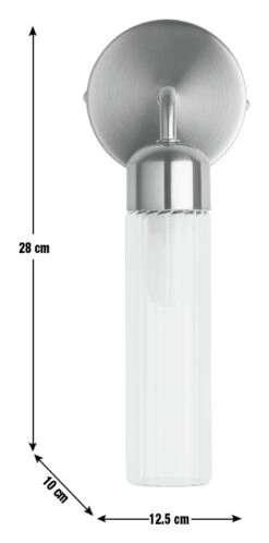 Habitat Ribbed Metal Bathroom Wall Light - Gold 9 Habitat Ribbed Metal Bathroom Wall Light - Gold -Habitat 1233814 R E001