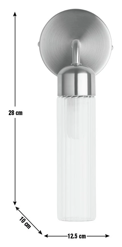 Habitat Ribbed Metal Bathroom Wall Light - Gold 5 Habitat Ribbed Metal Bathroom Wall Light - Gold - Image 3