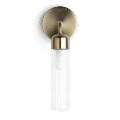 Habitat Ribbed Metal Bathroom Wall Light - Gold 8 Habitat Ribbed Metal Bathroom Wall Light - Gold -Habitat 1233814 R Z001C