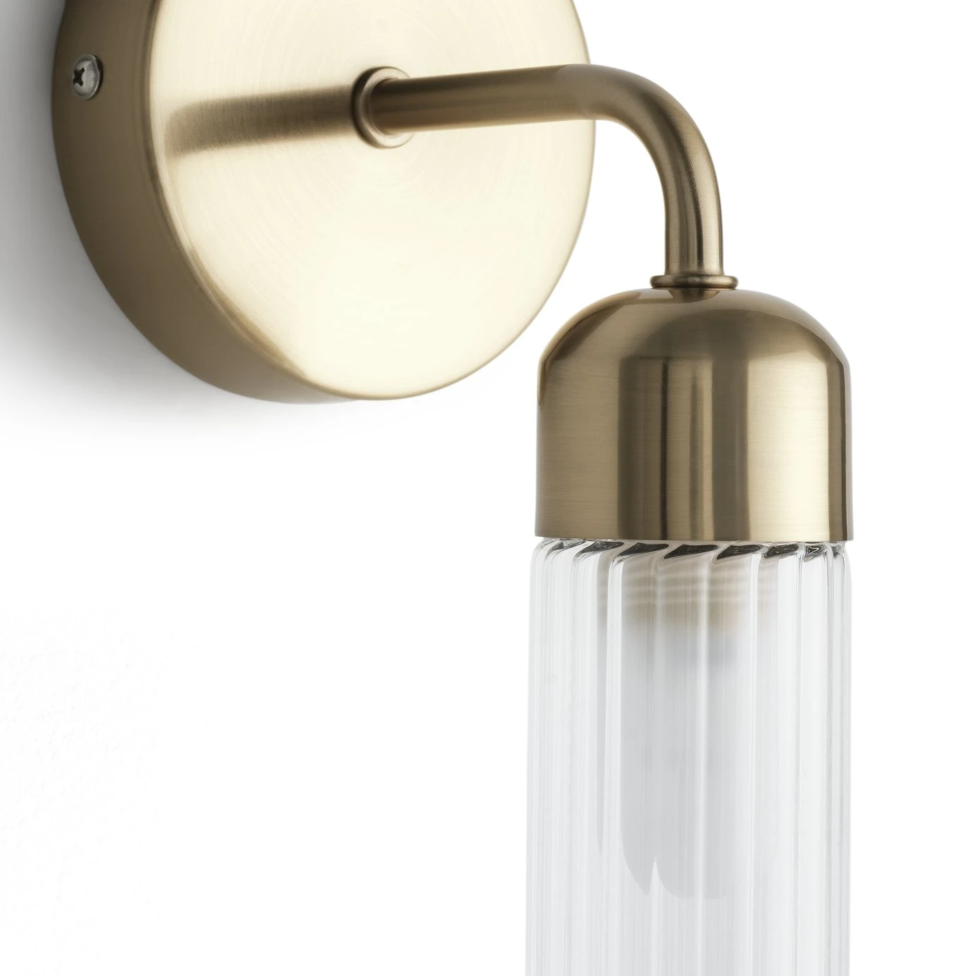 Habitat Ribbed Metal Bathroom Wall Light - Gold 6 Habitat Ribbed Metal Bathroom Wall Light - Gold - Image 4