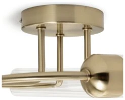 Habitat Ribbed Metal 3 Light Bathroom Ceiling Light - Gold -Habitat 1233845 R Z003A