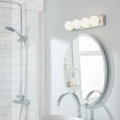 Habitat Metal 4 Light Bathroom Wall Light - Chrome -Habitat 1233852 R Z002C