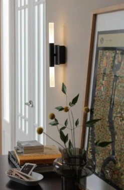 Habitat Metal 2 Light LED Bathroom Wall Light - Black -Habitat 1233876 R Z003C