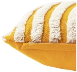 Habitat Geo Tufted Cushion - Yellow & White - 60x30cm 12 Habitat Geo Tufted Cushion - Yellow & White - 60x30cm -Habitat 1240209 R Z004A