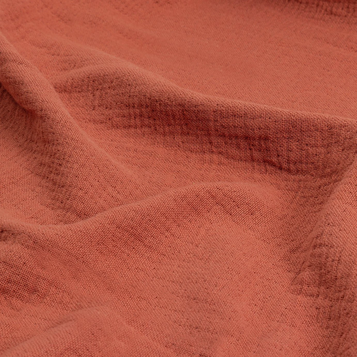 Habitat Cotton Plain Textured Throw - Terracotta - 150x200cm 6 Habitat Cotton Plain Textured Throw - Terracotta - 150x200cm - Image 4