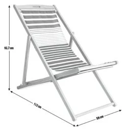 Habitat Folding Wooden Garden Deck Chair - Blue -Habitat 1247628 R E001