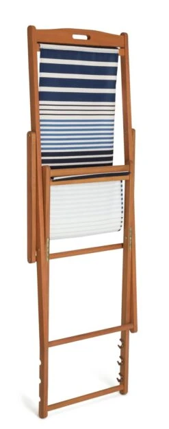 Habitat Folding Wooden Garden Deck Chair - Blue -Habitat 1247628 R Z006A