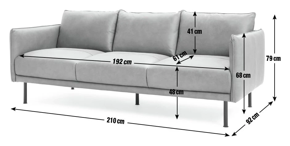 Habitat Moore Leather 4 Seater Sofa - Tan 6 Habitat Moore Leather 4 Seater Sofa - Tan - Image 4