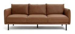 Habitat Moore Leather 4 Seater Sofa - Tan