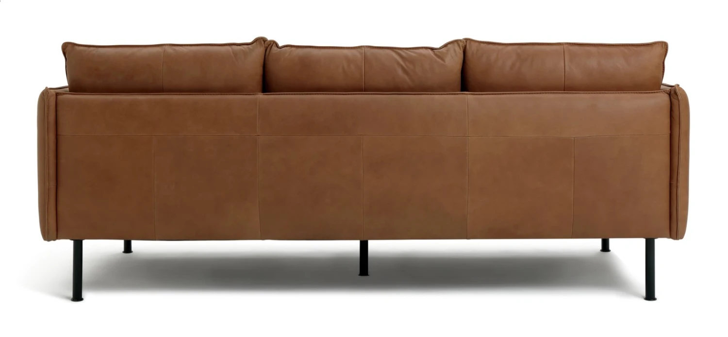 Habitat Moore Leather 4 Seater Sofa - Tan 8 Habitat Moore Leather 4 Seater Sofa - Tan - Image 6