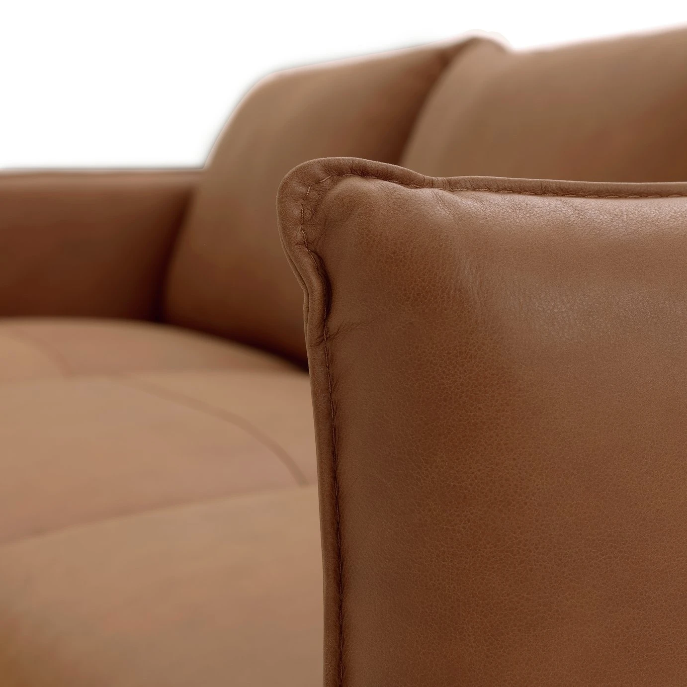 Habitat Moore Leather 4 Seater Sofa - Tan 11 Habitat Moore Leather 4 Seater Sofa - Tan - Image 9