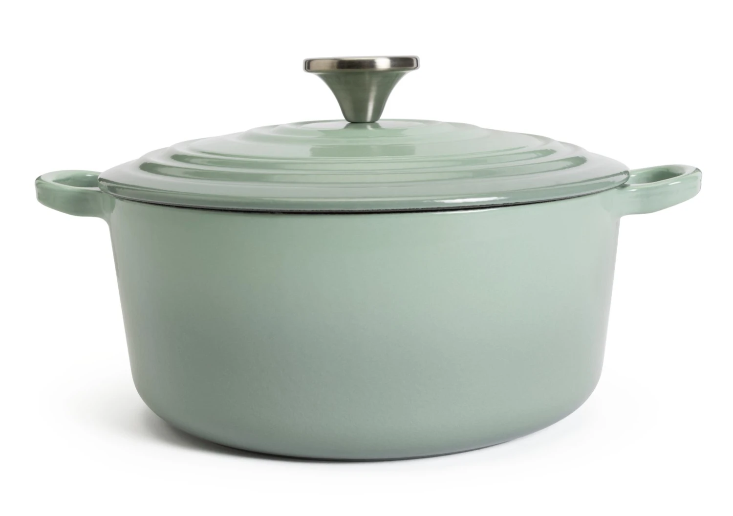 Habitat 3.3 Litre Cast Iron Casserole Dish - Green 3 Habitat 3.3 Litre Cast Iron Casserole Dish - Green