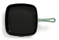 Habitat 23cm Cast Iron Griddle Pan - Sage Green 11 Habitat 23cm Cast Iron Griddle Pan - Sage Green -Habitat 1258404 R Z005A