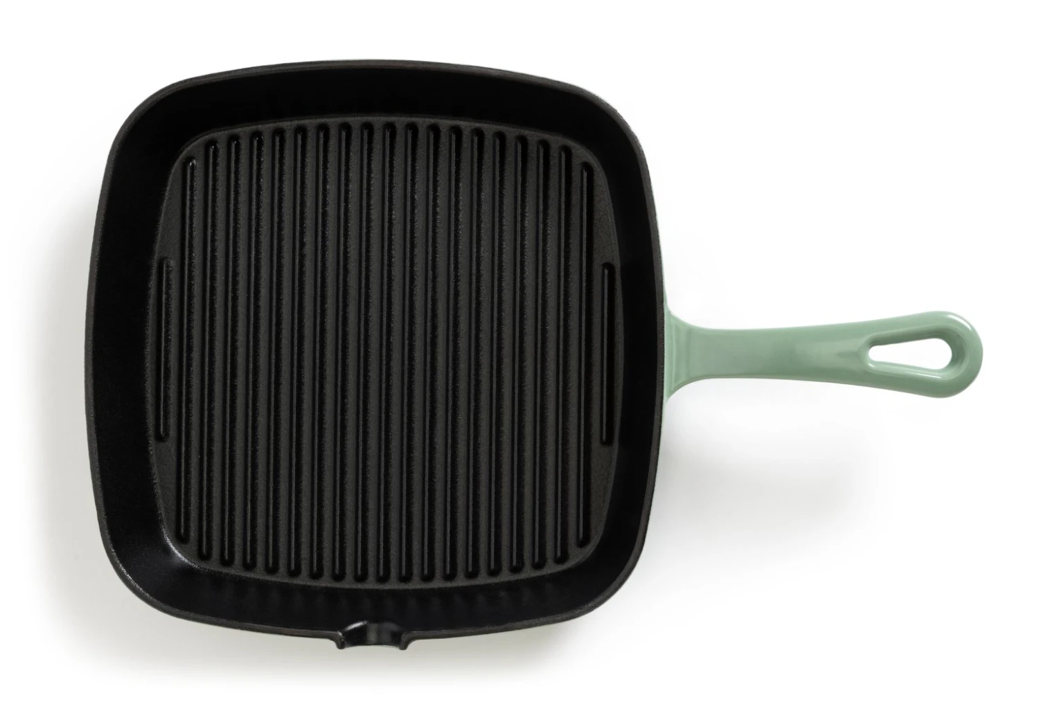 Habitat 23cm Cast Iron Griddle Pan - Sage Green 7 Habitat 23cm Cast Iron Griddle Pan - Sage Green - Image 5