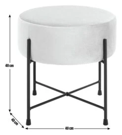 Habitat Jax Metal Footstool - Mint Green -Habitat 1259056 R E001