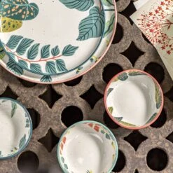 Habitat X Kew Set Of 2 Ceramic Side Plate -Habitat 1300572 R Z003C