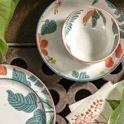 Habitat X Kew Set Of 2 Ceramic Side Plate -Habitat 1300572 R Z004C