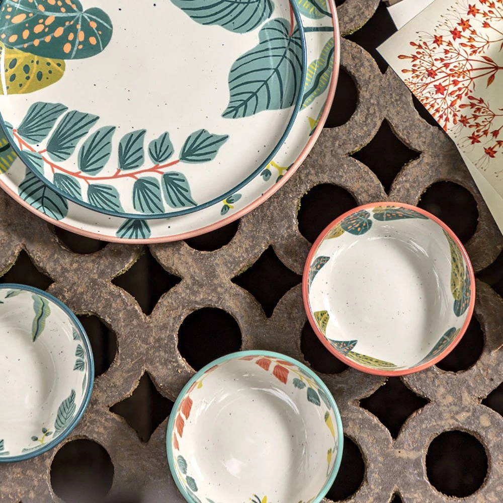 Habitat X Kew 3 Piece Ceramic Nibble Bowl 9 Habitat X Kew 3 Piece Ceramic Nibble Bowl - Image 7