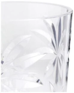 Habitat Palm Design Transparent Tumbler - Pack Of 4 8 Habitat Palm Design Transparent Tumbler - Pack Of 4 -Habitat 1400056 R Z002A