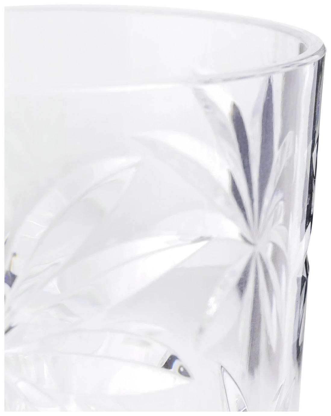 Habitat Palm Design Transparent Tumbler - Pack Of 4 4 Habitat Palm Design Transparent Tumbler - Pack Of 4 - Image 2