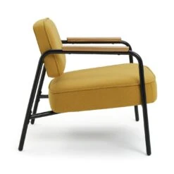 Habitat Jesper Fabric Accent Chair - Yellow -Habitat 1402047 R Z004A