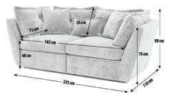 Habitat Jacques Large 3 Seater Sofa - Grey -Habitat 1402542 R E001