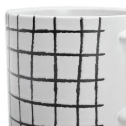 Habitat Grid Set Of 4 Mugs - White -Habitat 1402944 R Z003A