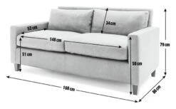 Habitat Chester Leather 2 Seater Sofa - Dark Feet - Tan -Habitat 1488346 R E001