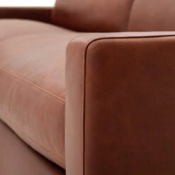 Habitat Chester Leather 2 Seater Sofa - Dark Feet - Tan -Habitat 1488346 R Z007A