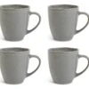 Habitat Set Of 4 Stoneware Mugs - Grey -Habitat 1489242 R Z001A