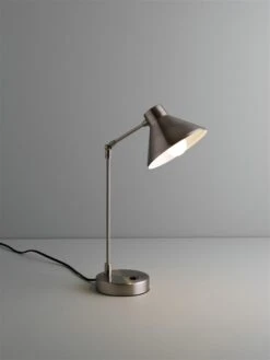Habitat Bobby Metal Desk Lamp - Silver -Habitat 1719307 R Z002A UC17628370
