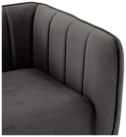 Habitat Lola Velvet Armchair - Charcoal -Habitat 1930825 R Z004A