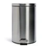 Habitat 12 Litre Round Pedal Bin - Silver -Habitat 1933286 R Z001A