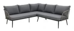 Habitat Habtat Somerset 5 Seater Metal Garden Corner Sofa Set - Grey -Habitat 1935246 R Z004A