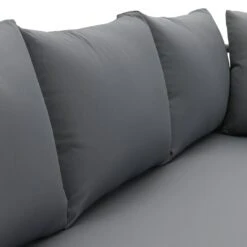 Habitat Habtat Somerset 5 Seater Metal Garden Corner Sofa Set - Grey -Habitat 1935246 R Z007A