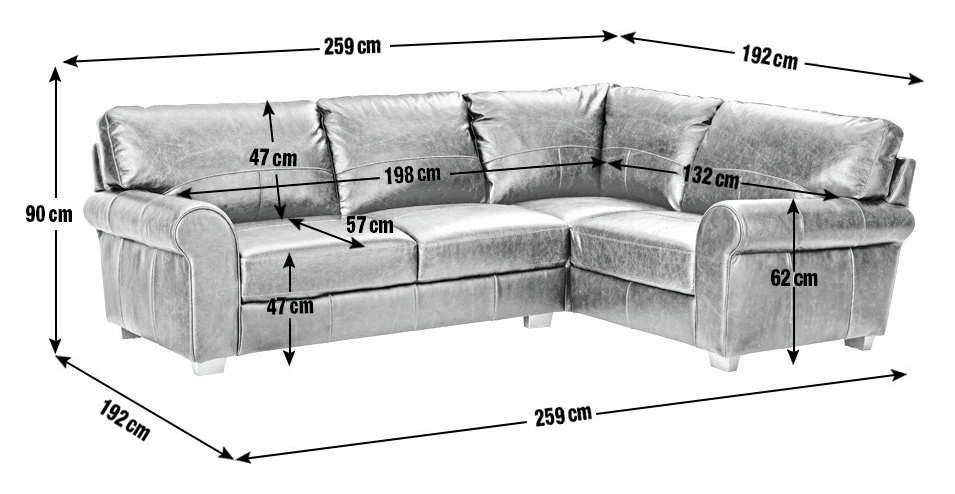 Habitat Salisbury Leather Left Hand Corner Sofa - Black 6 Habitat Salisbury Leather Left Hand Corner Sofa - Black - Image 4